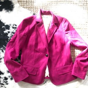 J. Crew fuschia schoolboy blazer